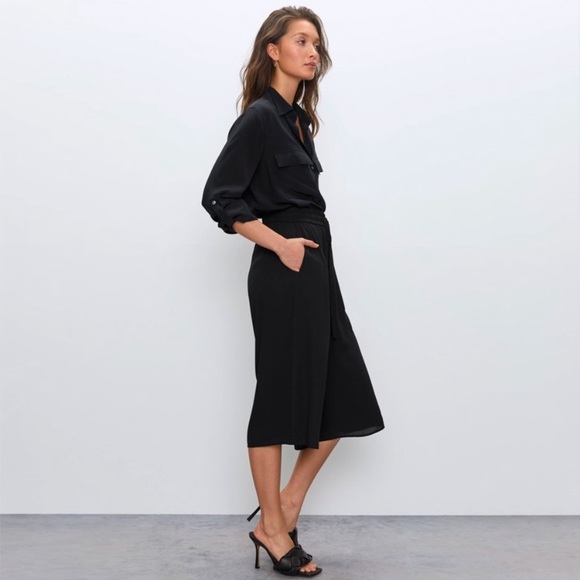 BABATON | black cropped wide-legged culotte pants - Picture 2 of 12